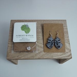 Silver Woman Face Minimalist Earrings, Feminist Earrings